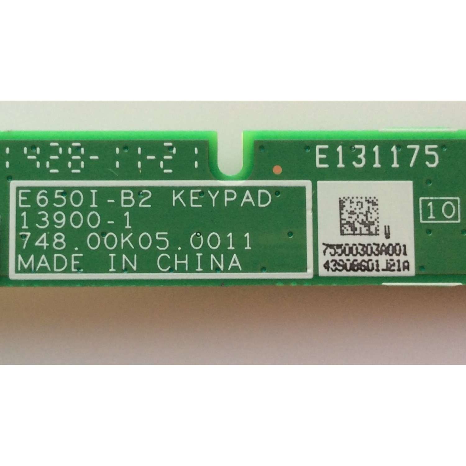 BOTONERA VIZIO 75500303A001 / 748.00K05.0011 / MODELO E650I-B2 - Imagen 2